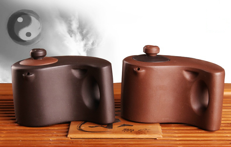 太極陰陽紫砂壺，創(chuàng)意格紫砂壺