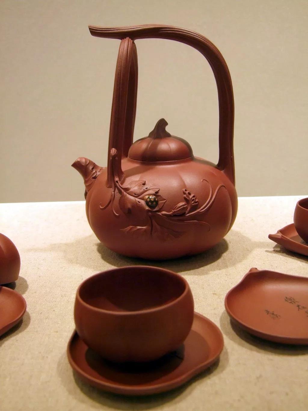 10種最美花器提梁壺，精美別致雕花紫砂壺!